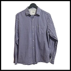 LACOSTE Classic Fit Gingham Button Down Shirt